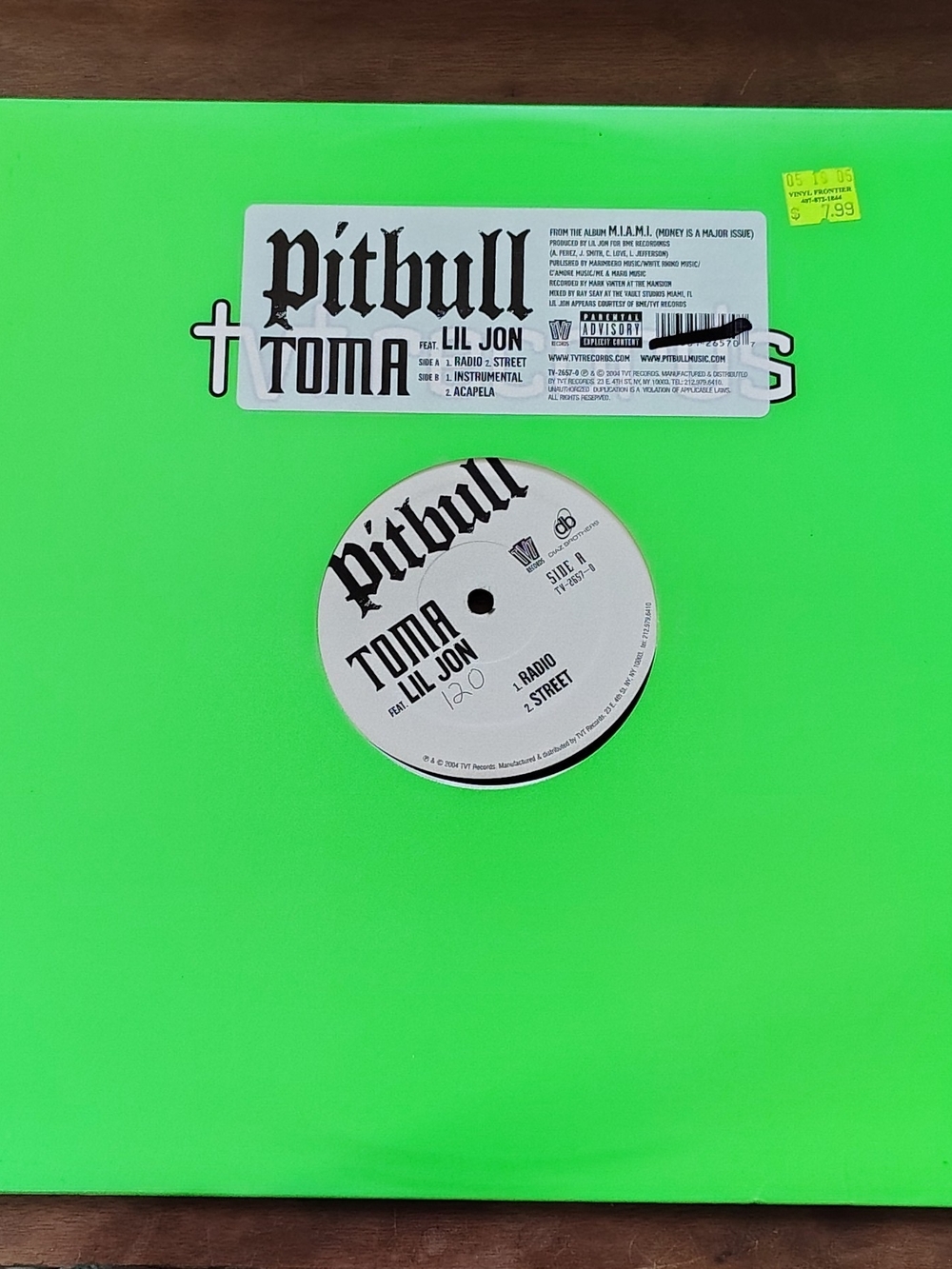 Pitbull Feat. Lil John - Toma - TVT Records - TV-2657-0 - Vinyl - 2004 - Hip Hop